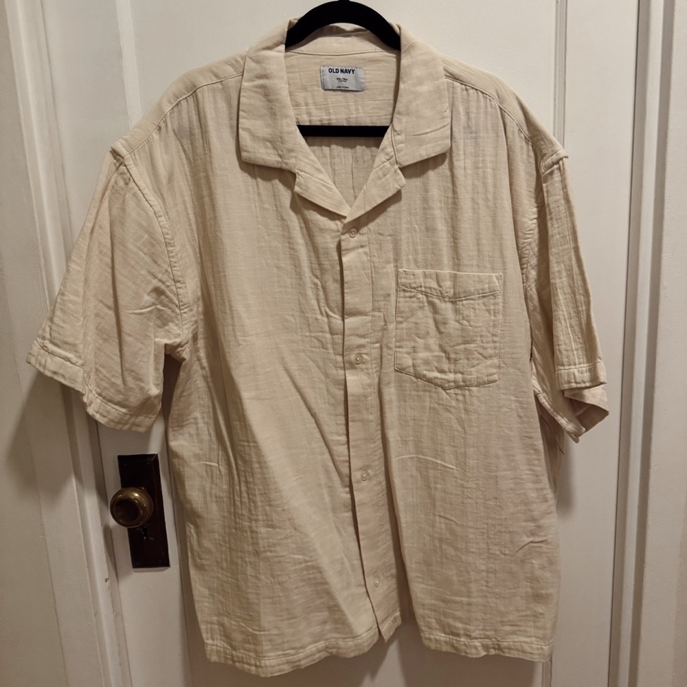 Old Navy Men's Beige Button Down Shirt